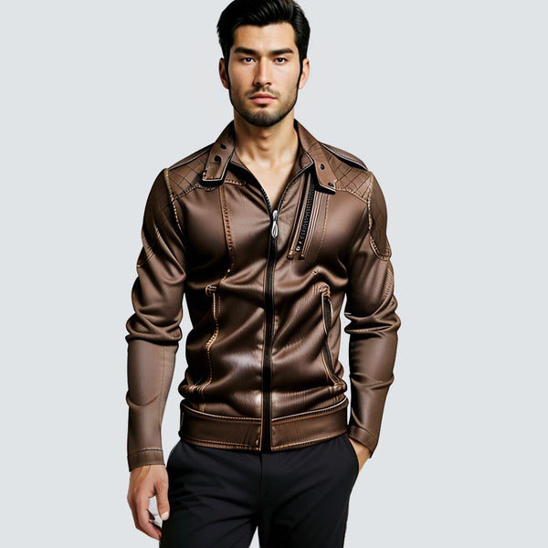 Harlingen - Vintage Faded Leather Jacket