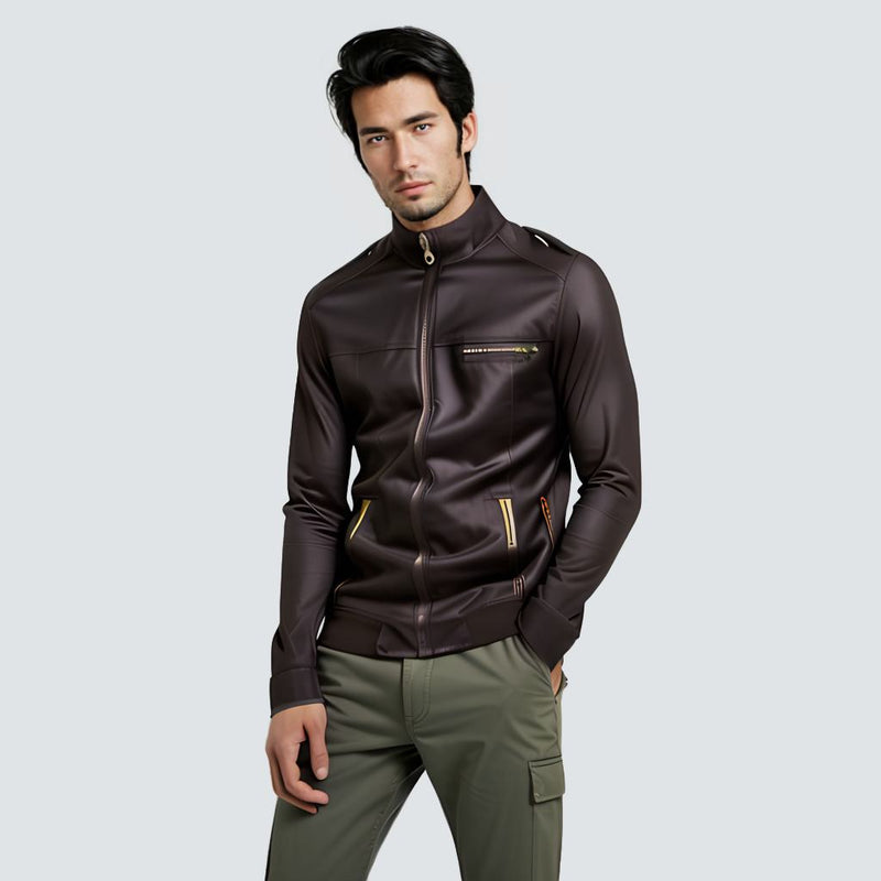 Maastricht - Classic Autumn Faux Leather Jacket