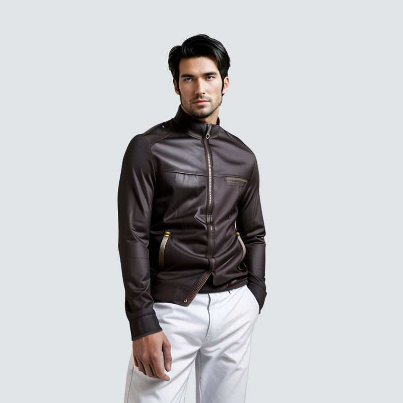 Maastricht - Classic Autumn Faux Leather Jacket