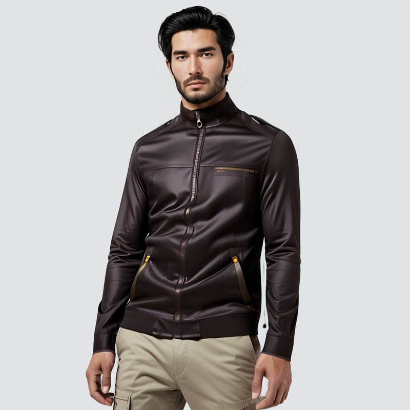 Maastricht - Classic Autumn Faux Leather Jacket