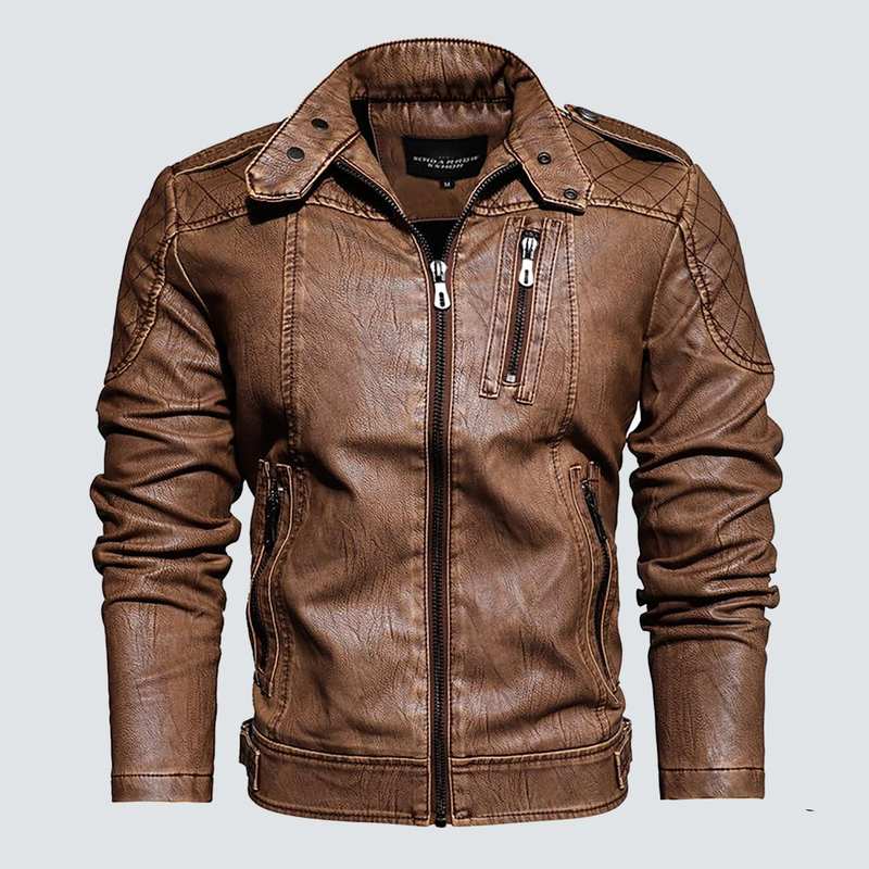 Harlingen - Vintage Faded Leather Jacket