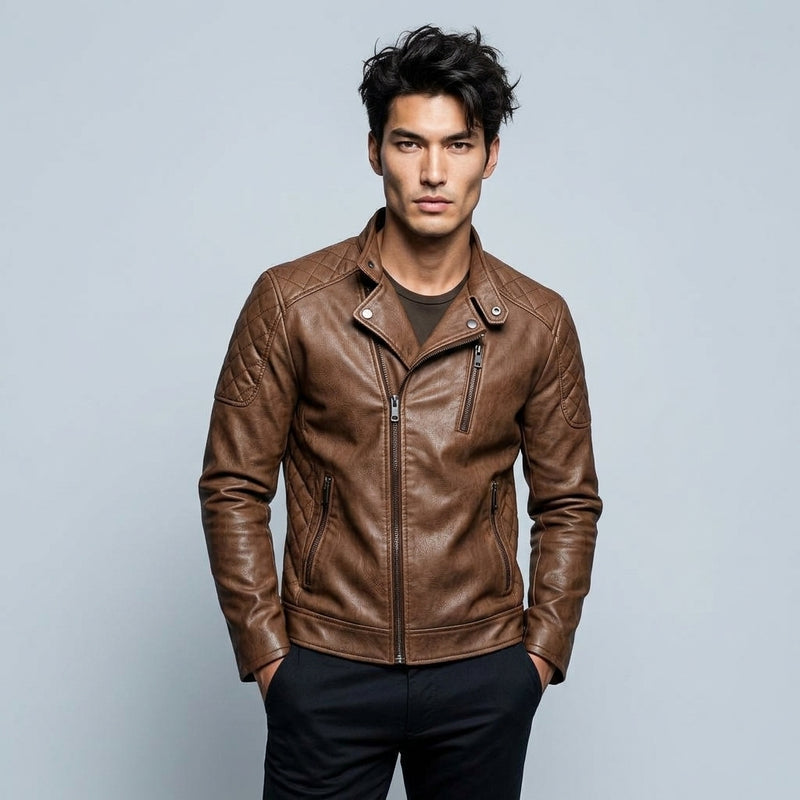 Harlingen - Vintage Faded Leather Jacket