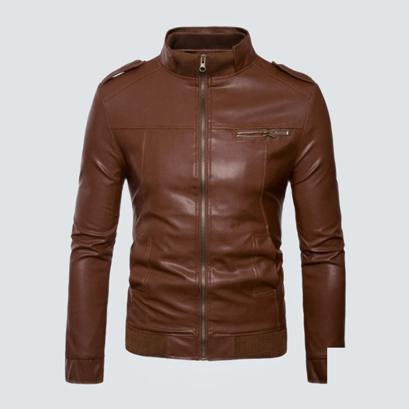 Maastricht - Classic Autumn Faux Leather Jacket