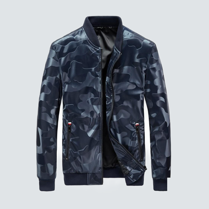 Miki - Winter Camouflage Faux Leather Jacket