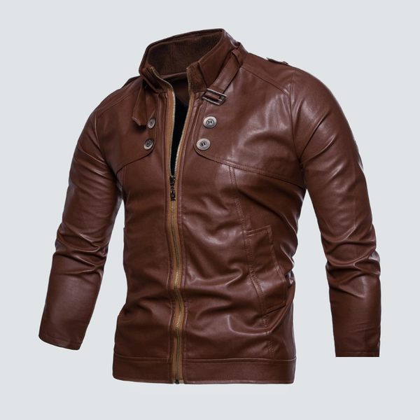 Rotterdam - Classic Leather Biker Jacket