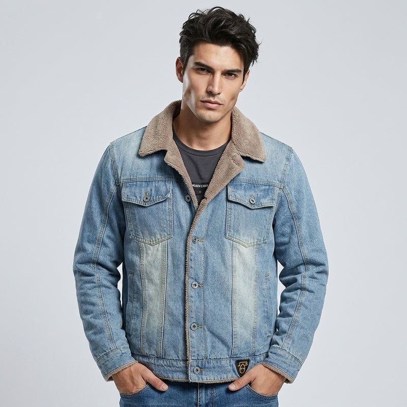 Schagen - Vintage Velvet Denim Jacket