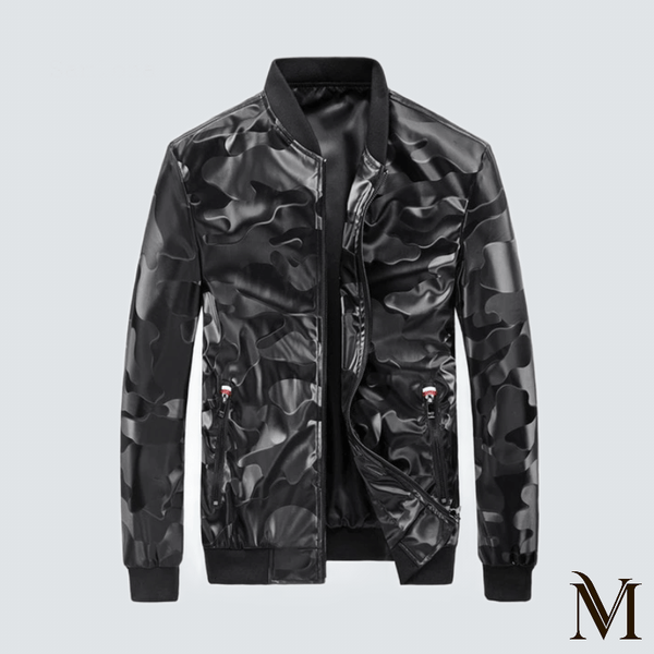 Miki - Winter Camouflage Faux Leather Jacket